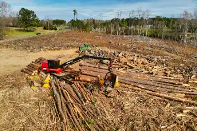 Heavy machinery operating during Land Clearing | Elite Tree Surgeons Telford